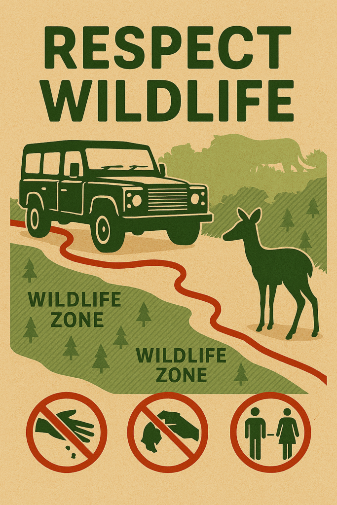 Wildlife You Might Spot on Jeep Trails Poster style graphic